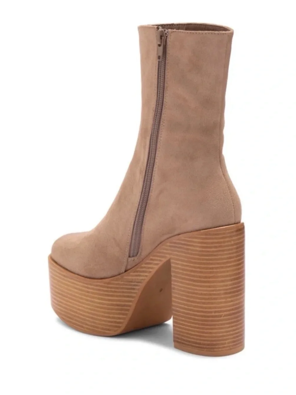 Jeffrey Campbell Taupe Suede Mexique Platform Bootie